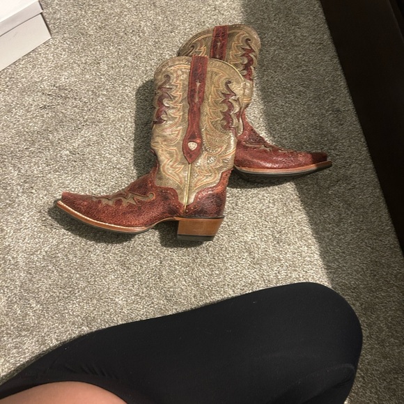 Ariat Women's Western Boots - Red and Tan - Picture 1 of 5